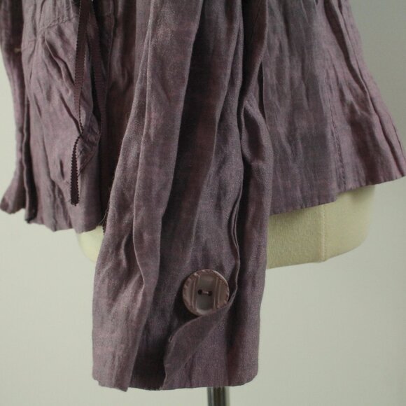 Javier Simorra Barcelona Crinkle Purple Single Breasted Blazer Jacket 10 NEW - Picture 5 of 10